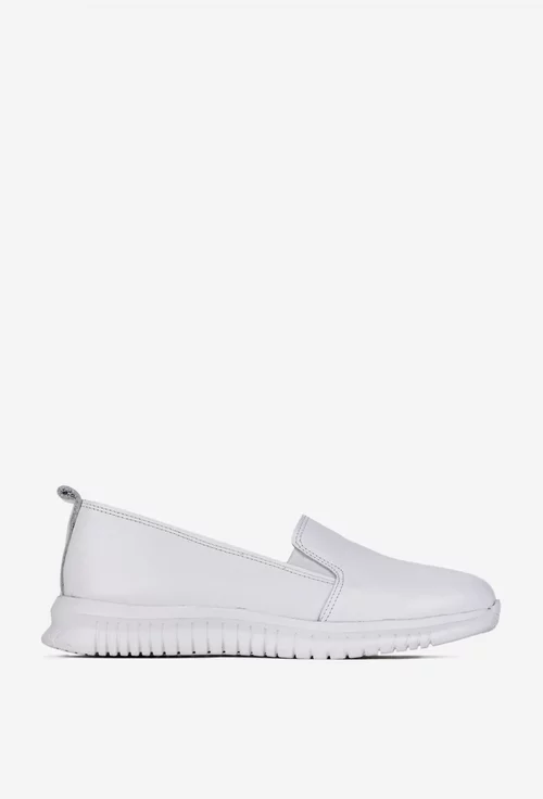 Pantofi dama NUR din piele alba