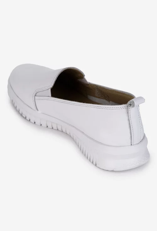 Pantofi dama NUR din piele alba