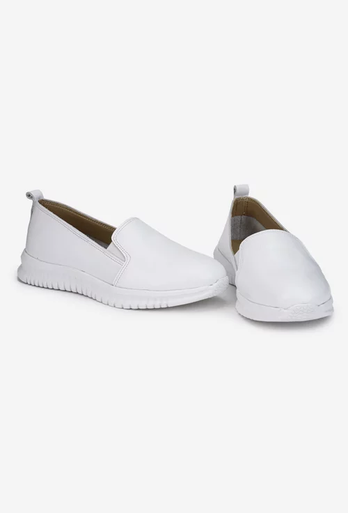 Pantofi dama NUR din piele alba