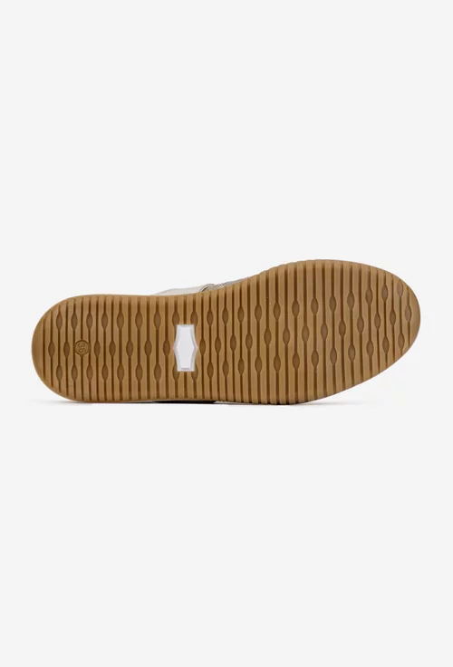 Pantofi dama NUR din piele aurie cu siret elastic