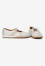 Pantofi dama NUR din piele bej cu siret elastic