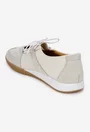 Pantofi dama NUR din piele bej cu siret elastic