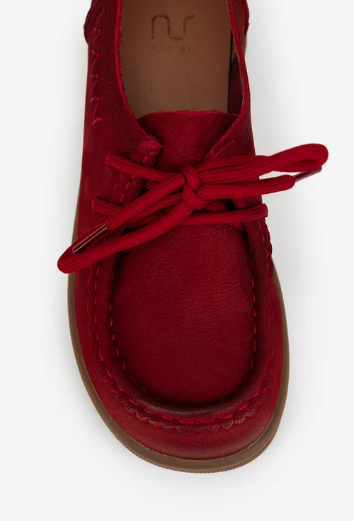 Pantofi dama NUR din piele bordo