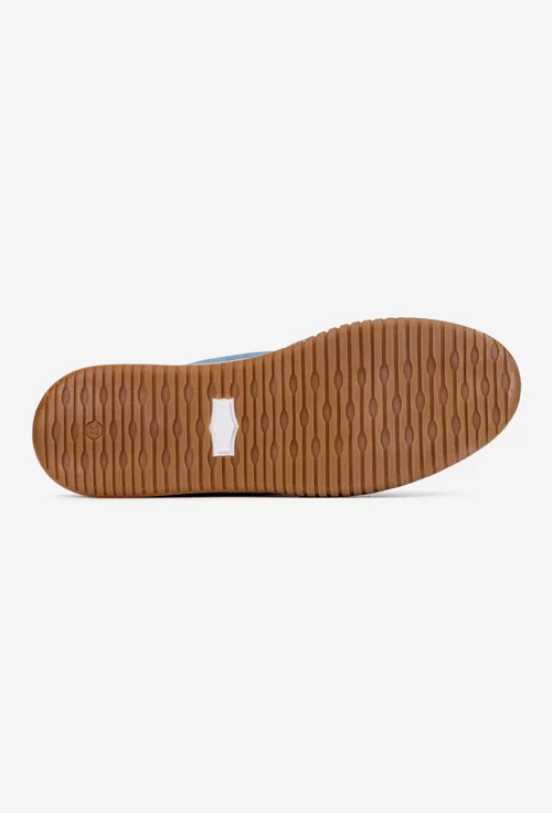 Pantofi dama NUR din piele intoarsa bleu