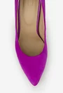 Pantofi dama NUR din piele intoarsa mov cu toc subtire