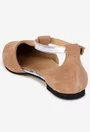 Pantofi dama NUR din piele intoarsa taupe cu decupaje