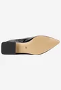 Pantofi dama NUR din piele lacuita neagra cu ornament