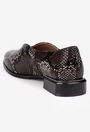 Pantofi dama NUR din piele maro snake print