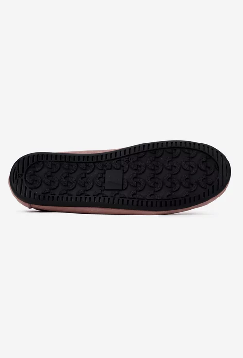 Pantofi dama NUR din piele nabuc roz pudra