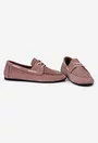 Pantofi dama NUR din piele nabuc roz pudra