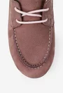Pantofi dama NUR din piele nabuc roz pudra
