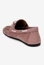 Pantofi dama NUR din piele nabuc roz pudra