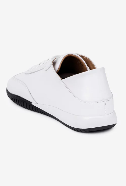 Pantofi dama NUR din piele naturala alba