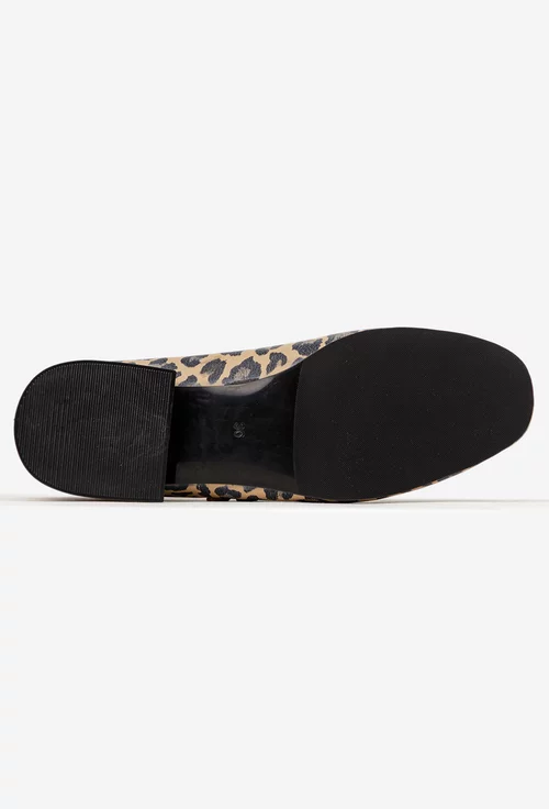 Pantofi dama NUR din piele naturala animal print picture - 5