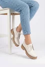 Pantofi dama NUR din piele naturala bej