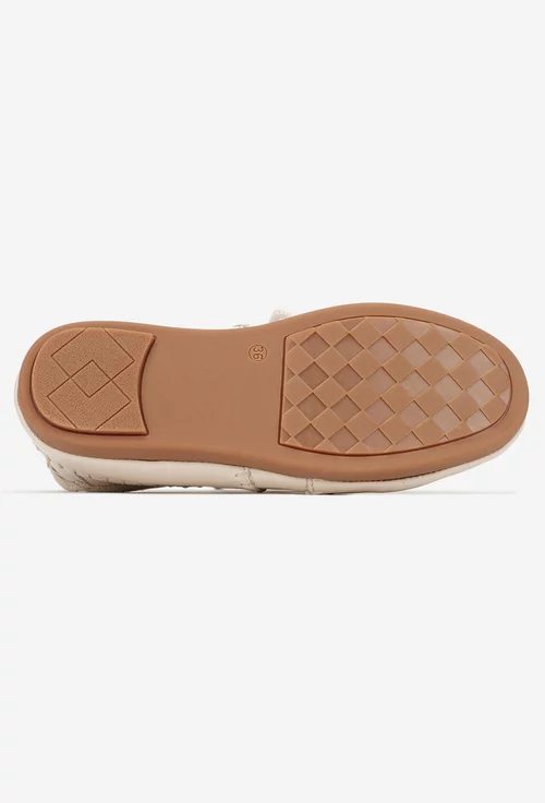 Pantofi dama NUR din piele naturala bej