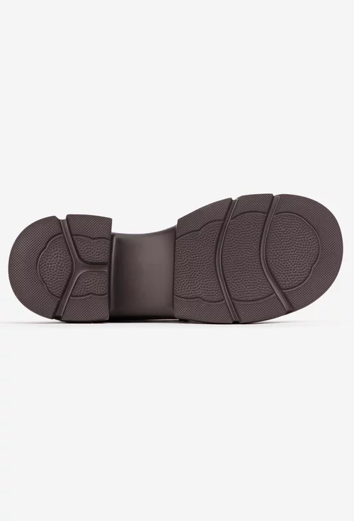 Pantofi dama NUR din piele naturala galben mustar