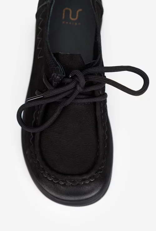 Pantofi dama NUR din piele neagra