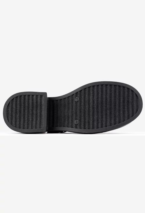 Pantofi dama NUR din piele neagra cu decupaje