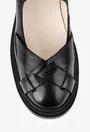 Pantofi dama NUR din piele neagra cu decupaje