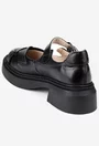 Pantofi dama NUR din piele neagra cu decupaje