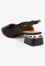 Pantofi dama NUR din piele neagra cu perforatii