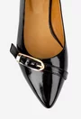 Pantofi dama NUR din piele neagra cu varful ascutit