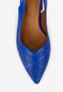 Pantofi dama NUR din piele perforata albastra