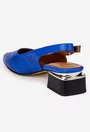 Pantofi dama NUR din piele perforata albastra