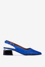 Pantofi dama NUR din piele perforata albastra