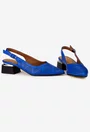 Pantofi dama NUR din piele perforata albastra