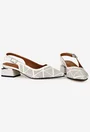 Pantofi dama NUR din piele perforata bej deschis