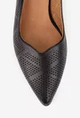Pantofi dama NUR din piele perforata neagra