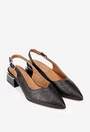 Pantofi dama NUR din piele perforata neagra