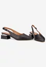 Pantofi dama NUR din piele perforata neagra