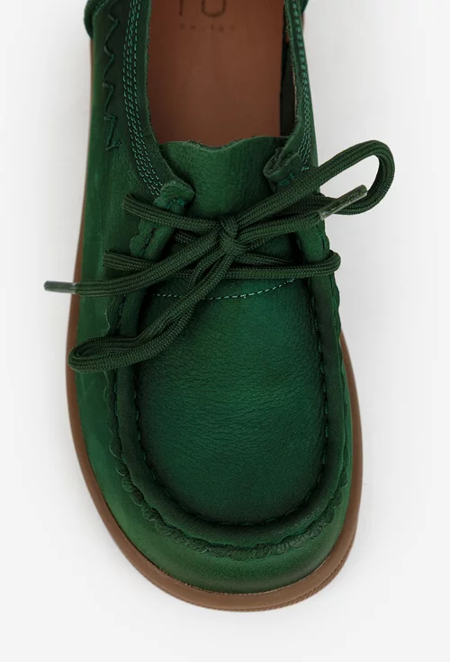 Pantofi dama NUR din piele verde