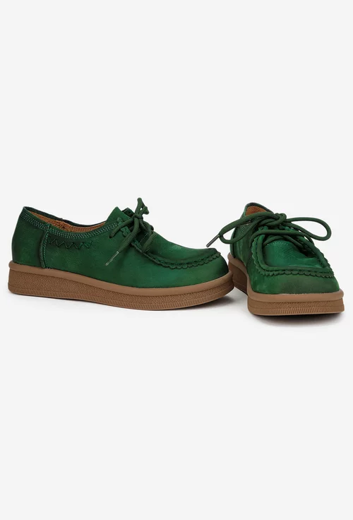 Pantofi dama NUR din piele verde