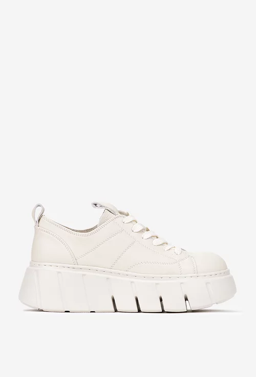 Pantofi dama NUR ecru din piele naturala