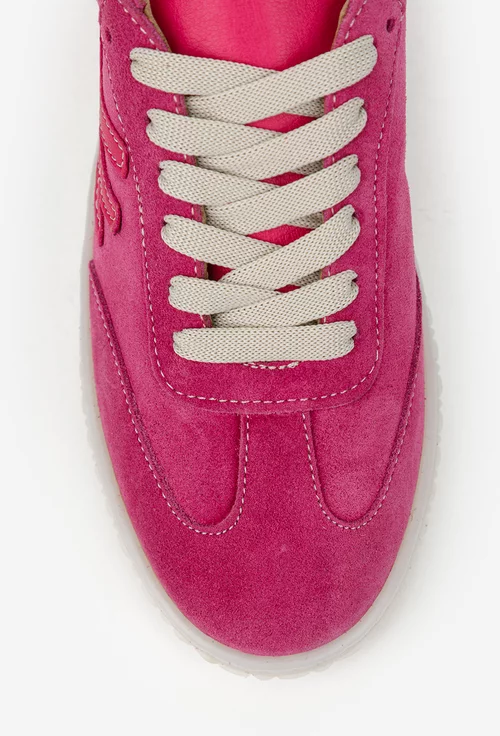 Pantofi dama NUR fuchsia din piele intoarsa