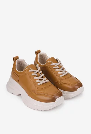 Pantofi dama NUR galben mustar din piele naturala