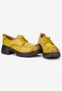 Pantofi dama NUR galben mustar din piele naturala