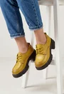 Pantofi dama NUR galben mustar din piele naturala