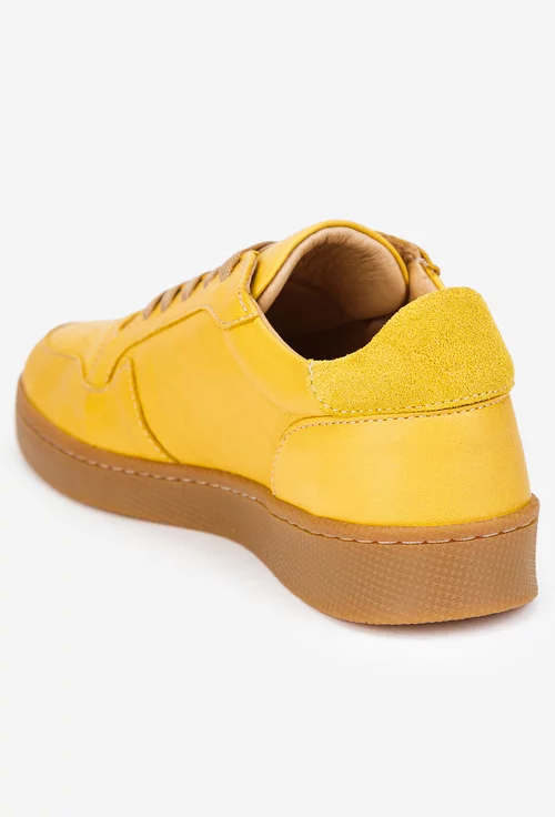 Pantofi dama NUR galbeni din piele naturala