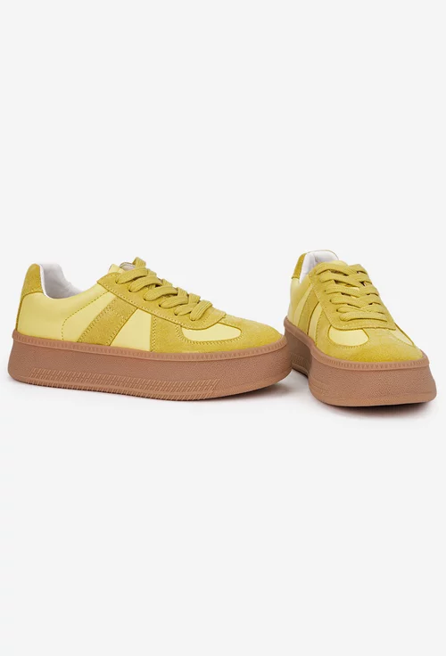 Pantofi dama NUR galbeni din piele naturala