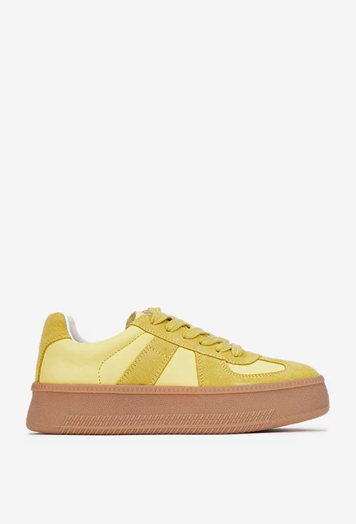 Pantofi dama NUR galbeni din piele naturala