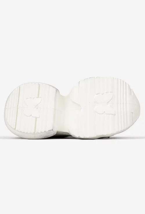 Pantofi dama NUR gri cu bleu din piele intoarsa si material textil