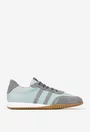 Pantofi dama NUR gri din piele cu aspect perforat