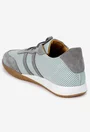 Pantofi dama NUR gri din piele cu aspect perforat
