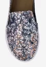 Pantofi dama NUR gri din piele cu imprimeu multicolor