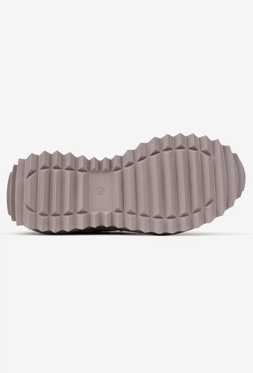 Pantofi dama NUR gri din piele intoarsa